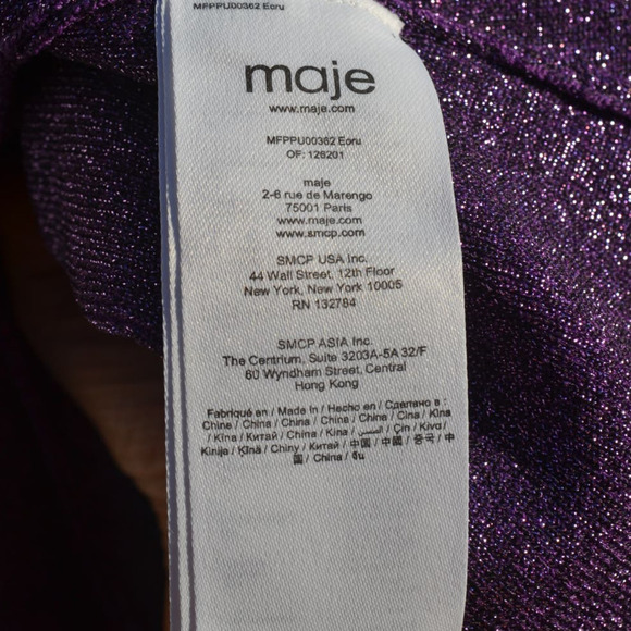 NEW Maje Sling High Waist Fitted, Viscose Blended Knit Mini Dress- LT10P - Picture 8 of 11